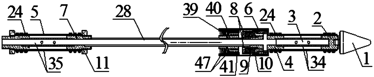 Graded depressurization type borehole crack detection method