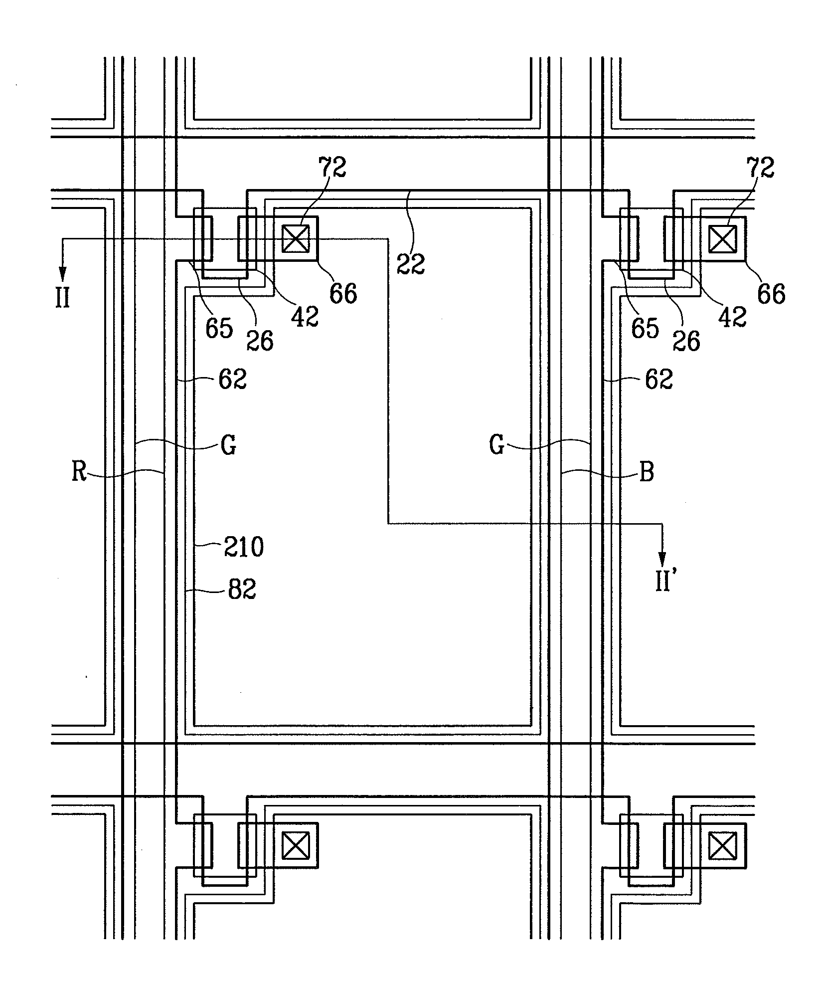 Color filter plate and thin film transistor plate for liquid crystal display, and methods for fabricating the plates