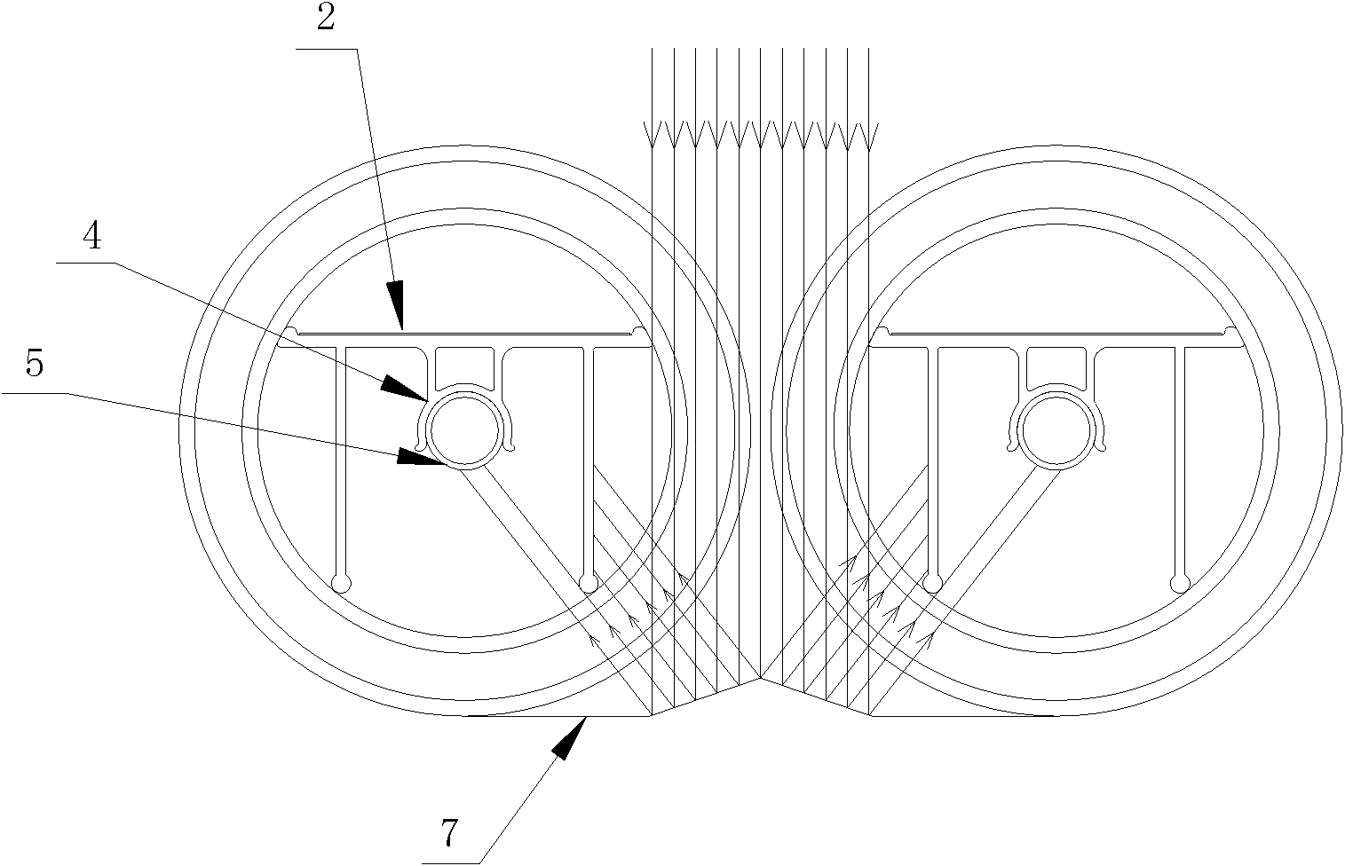 Thermoelectric integrated device with solar vacuum tubes