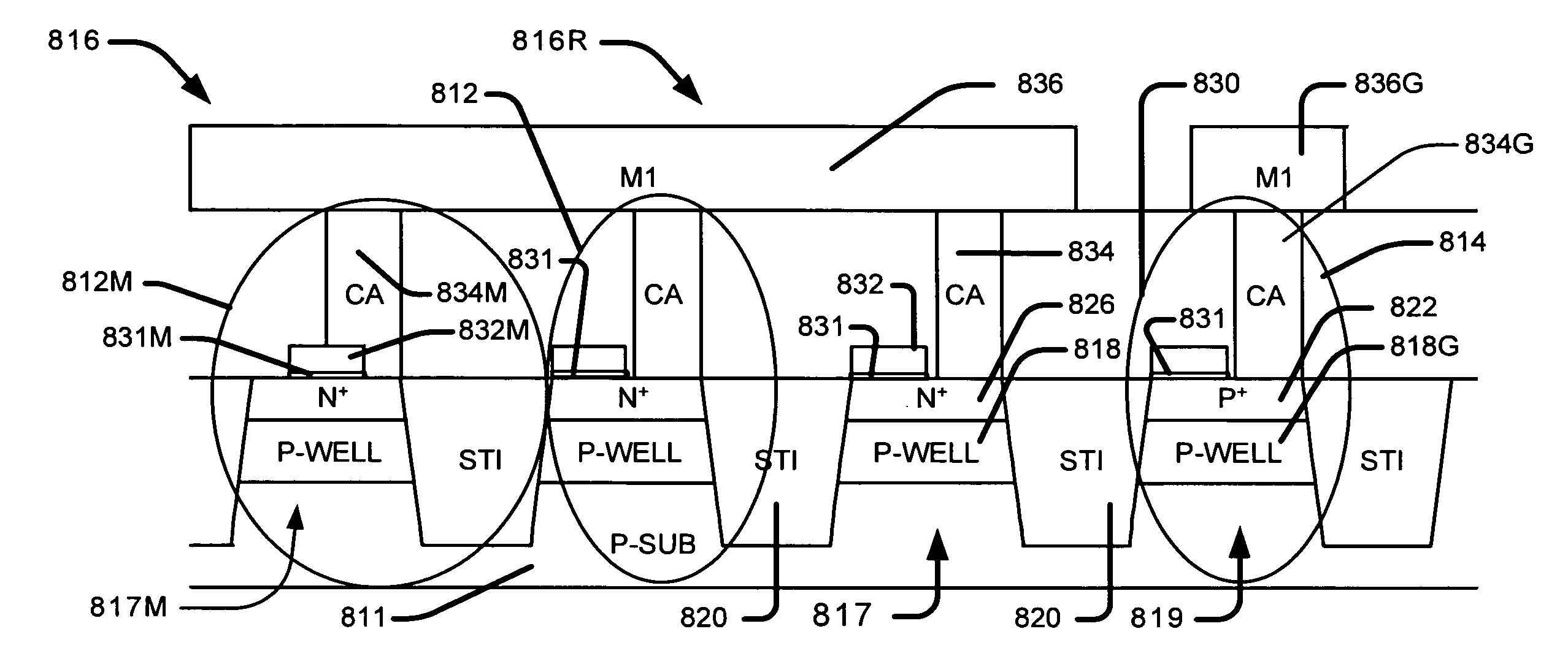 E-beam inspection structure for leakage analysis