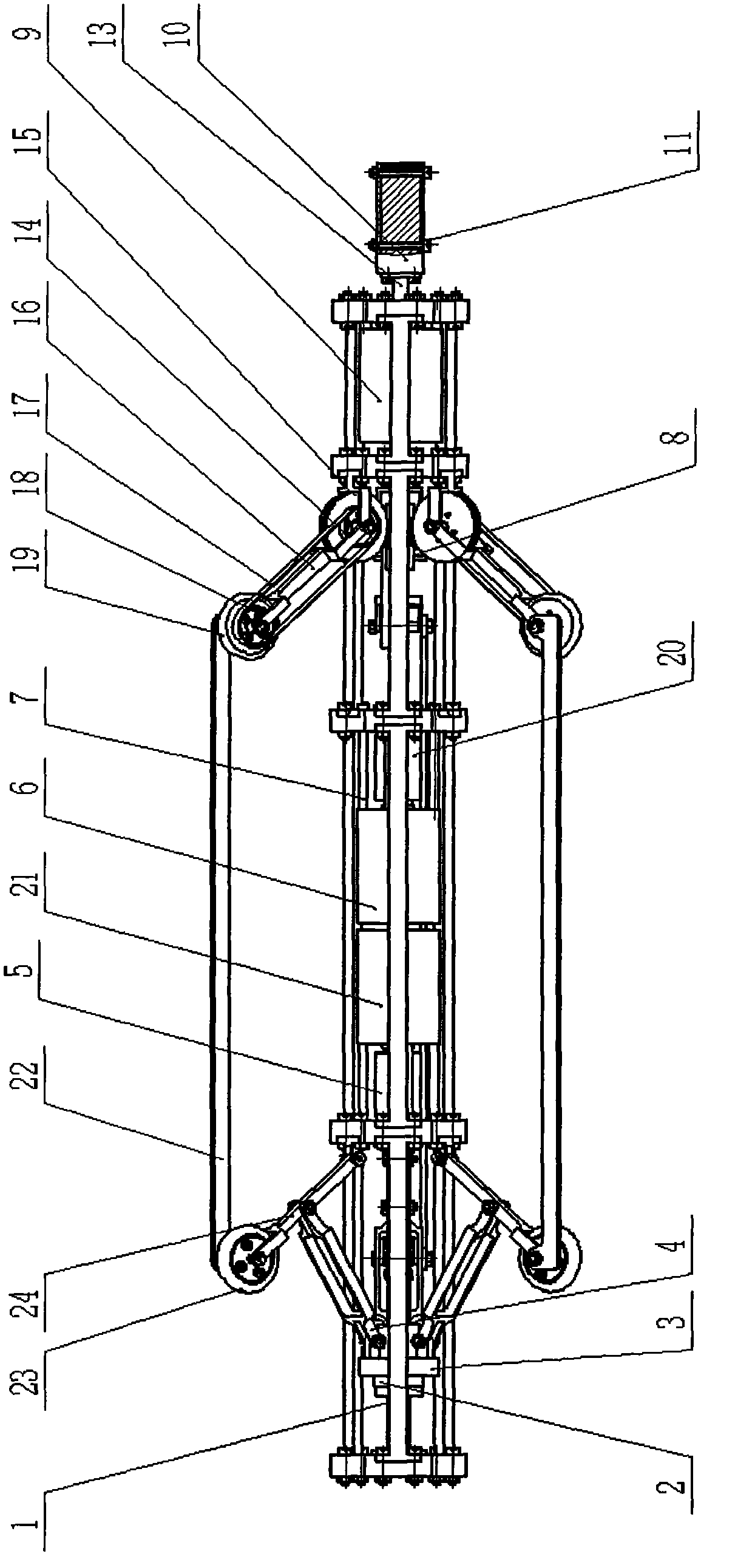 Pipeline robot for internal diameter measurement