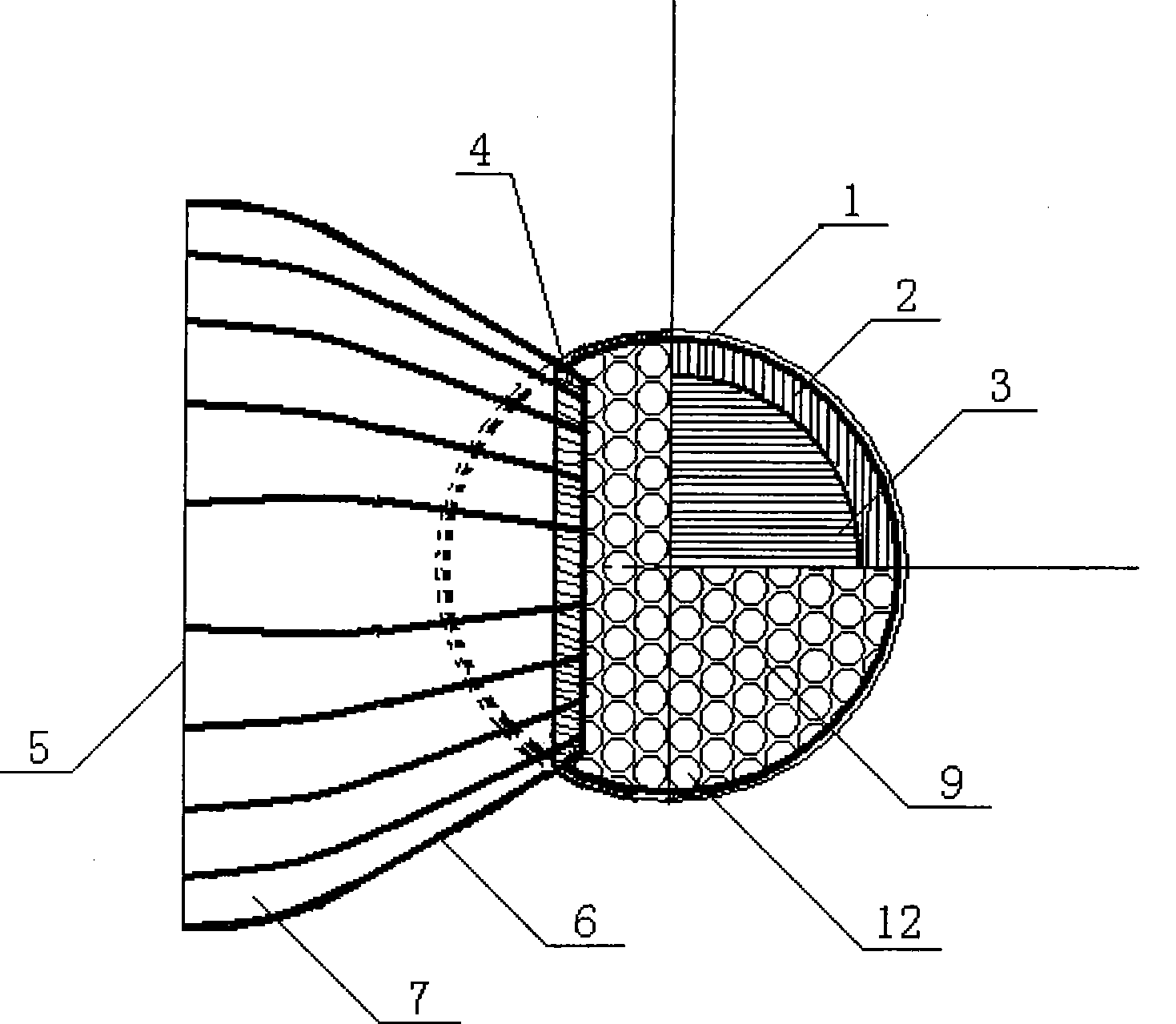 Method capable of reducing golf flight speed and golf structure