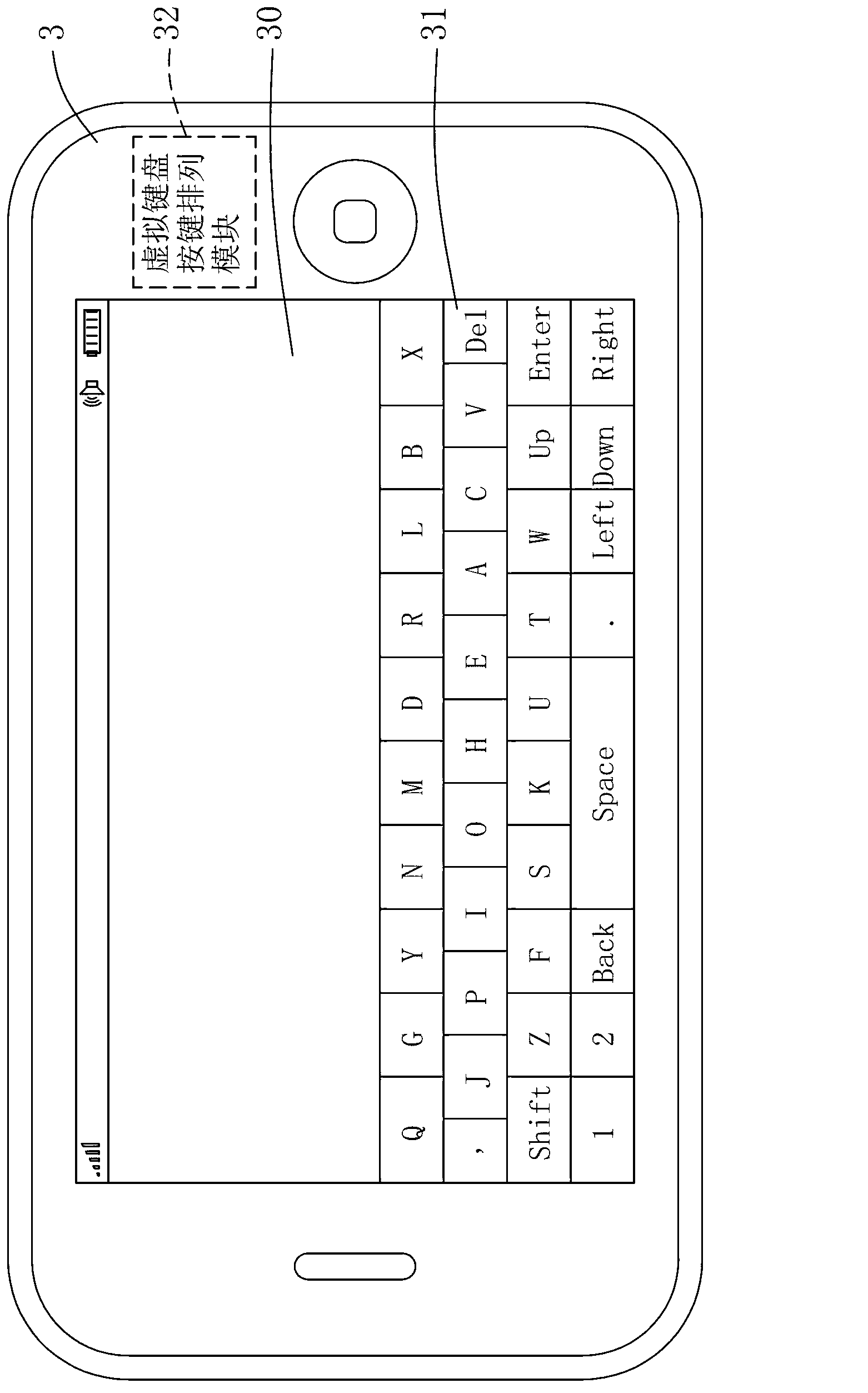 Keyboard key arrangement method and hand-held electronic device using such method