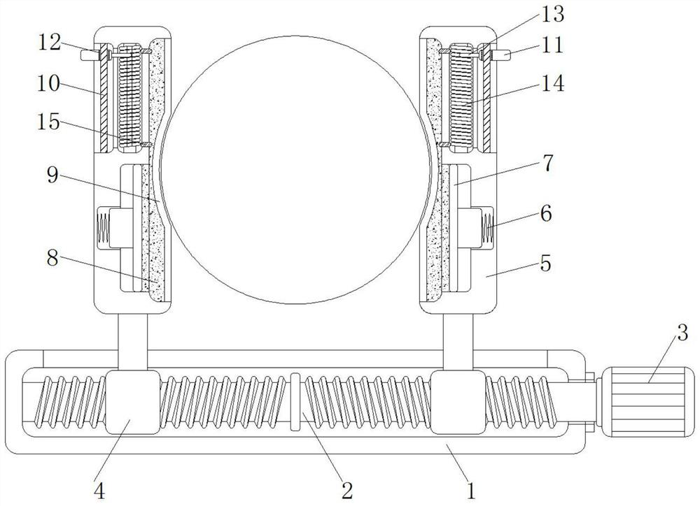 A clamp for hardware with adjustable clamping degree and capable of clamping various shapes