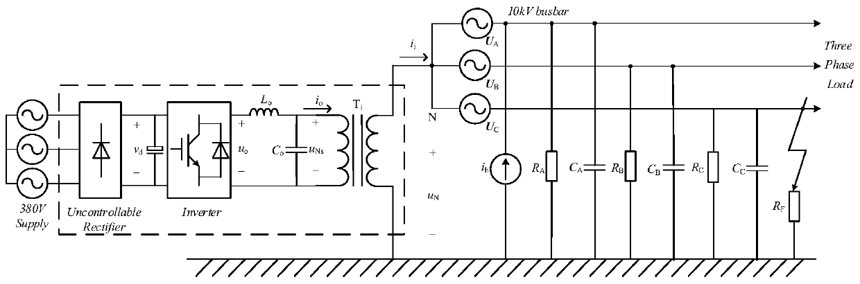 A voltage control method of an active arc suppression device in a distribution network