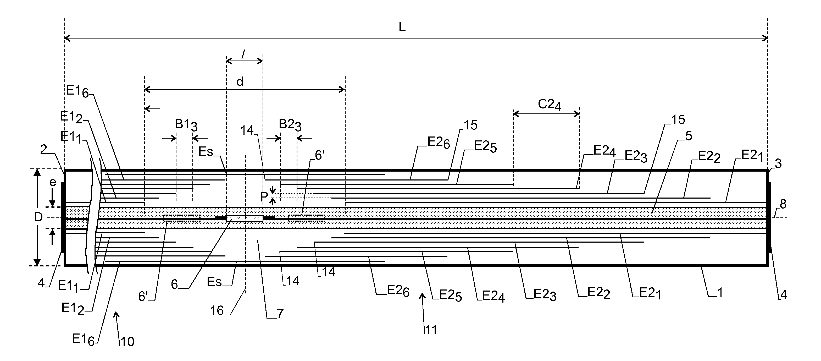 High-voltage sensor with axially overlapping electrodes and local field sensors