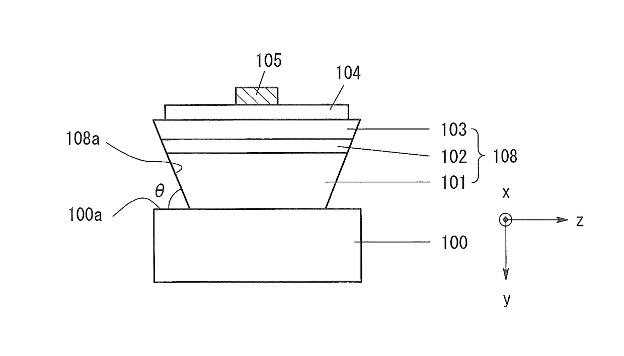 Planar light source and method for producing light-emitting device