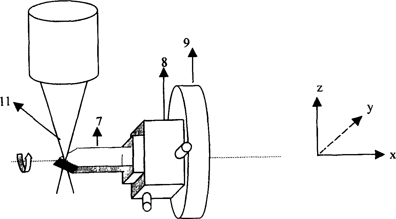 Rotay polishing quasi-molecular laser fine processing method and system thereof