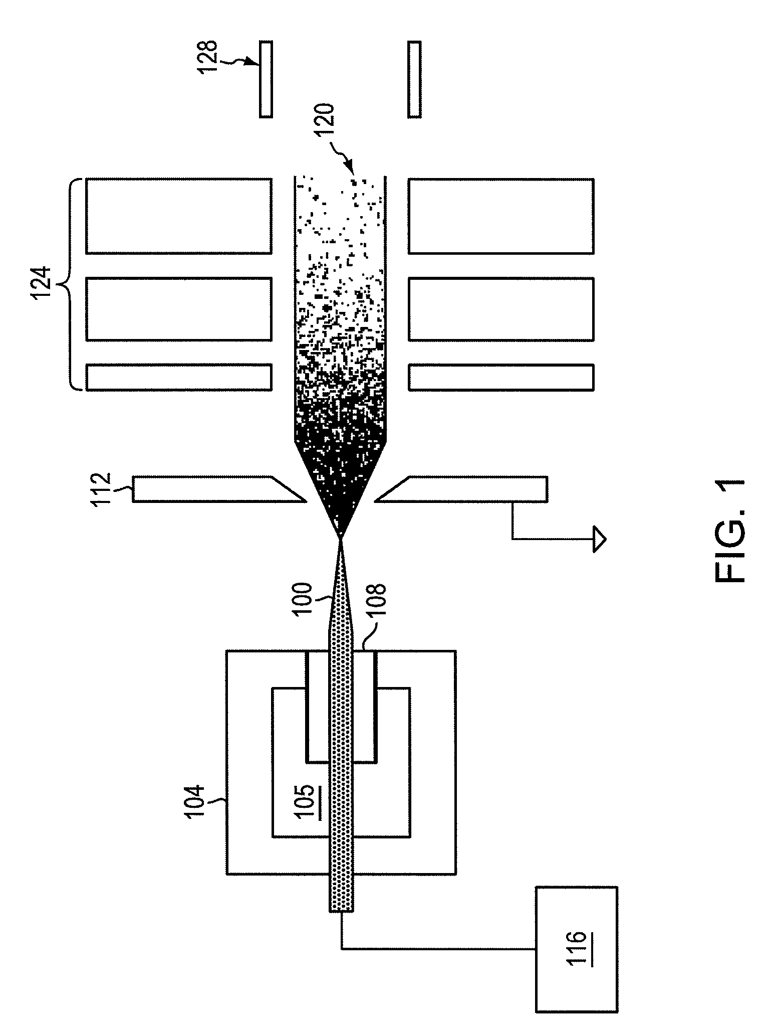 Focused negative ion beam field source