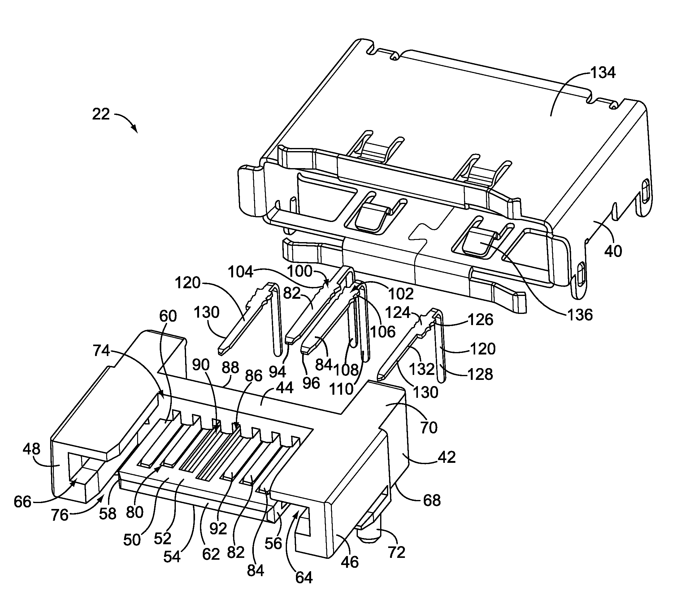 Electrical connector having signal and power contacts