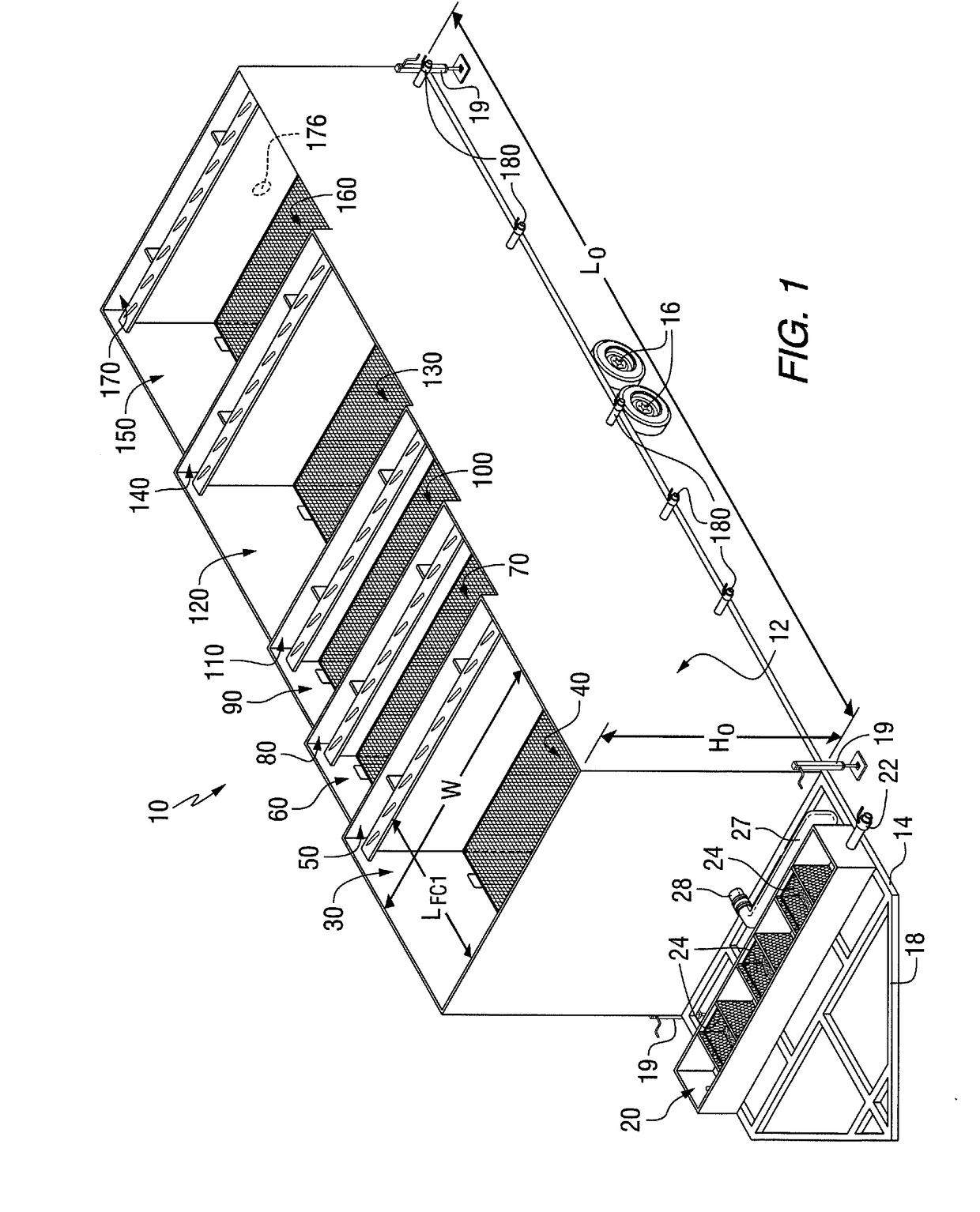 Transportable multi-chamber water filtration systems