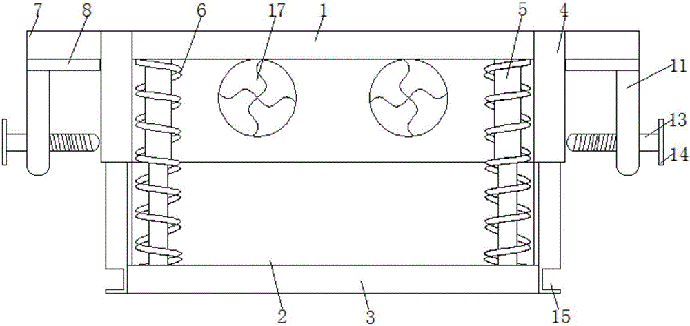 Dual-fan heat dissipation device of portable partial discharge detector