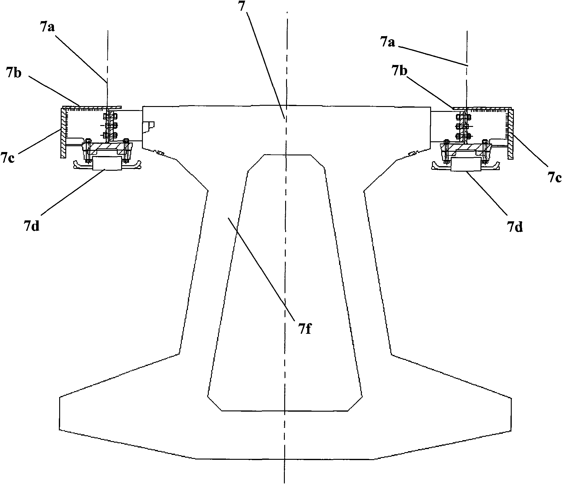 Normal conducting electromagnetic levitation type rail polling car