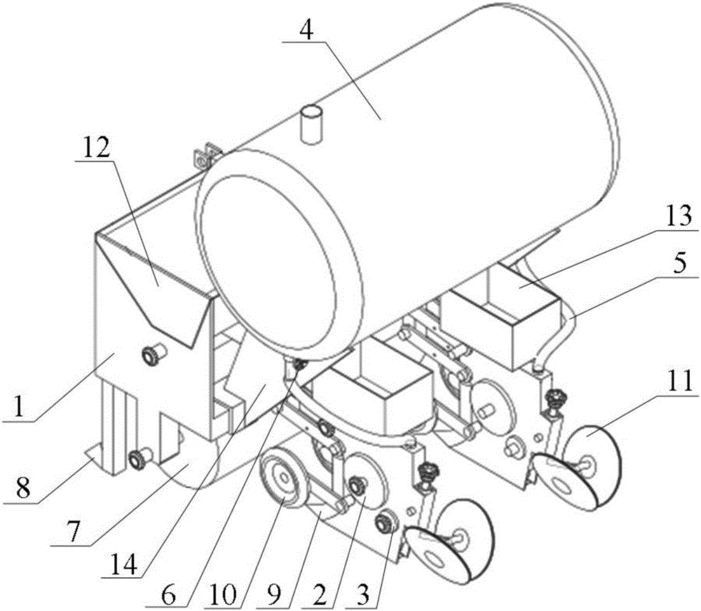 Machine integrating sowing and irrigation