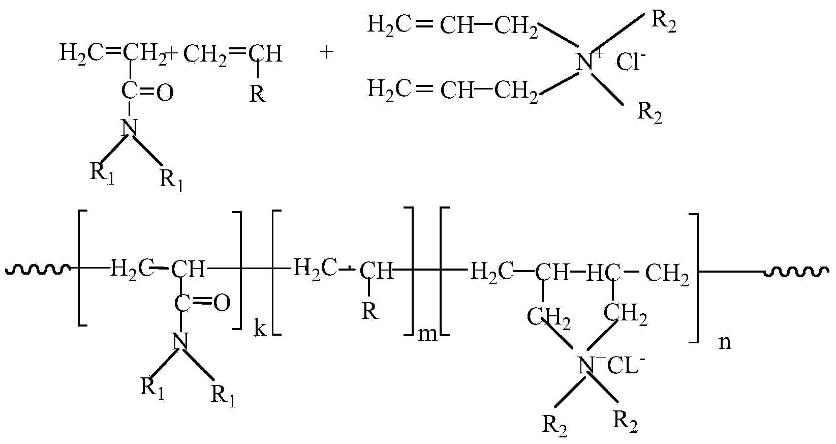 Polymer inhibitor for clay phase-free drilling fluid and preparation method thereof