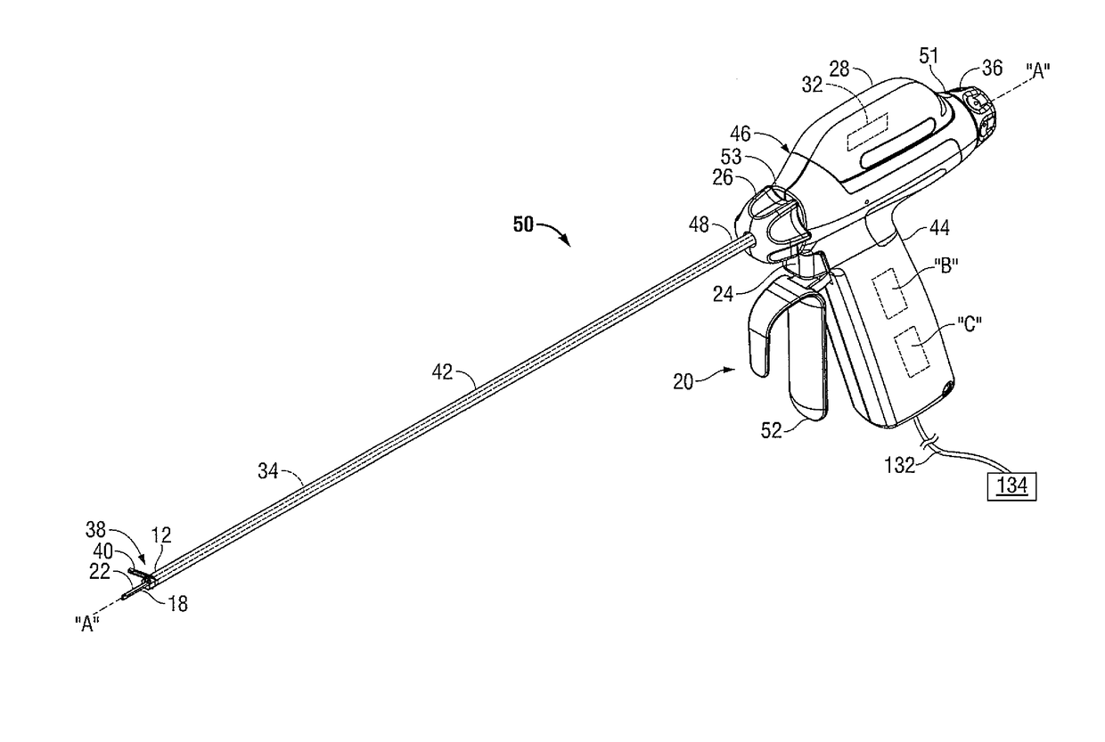 Surgical device with DC power connection