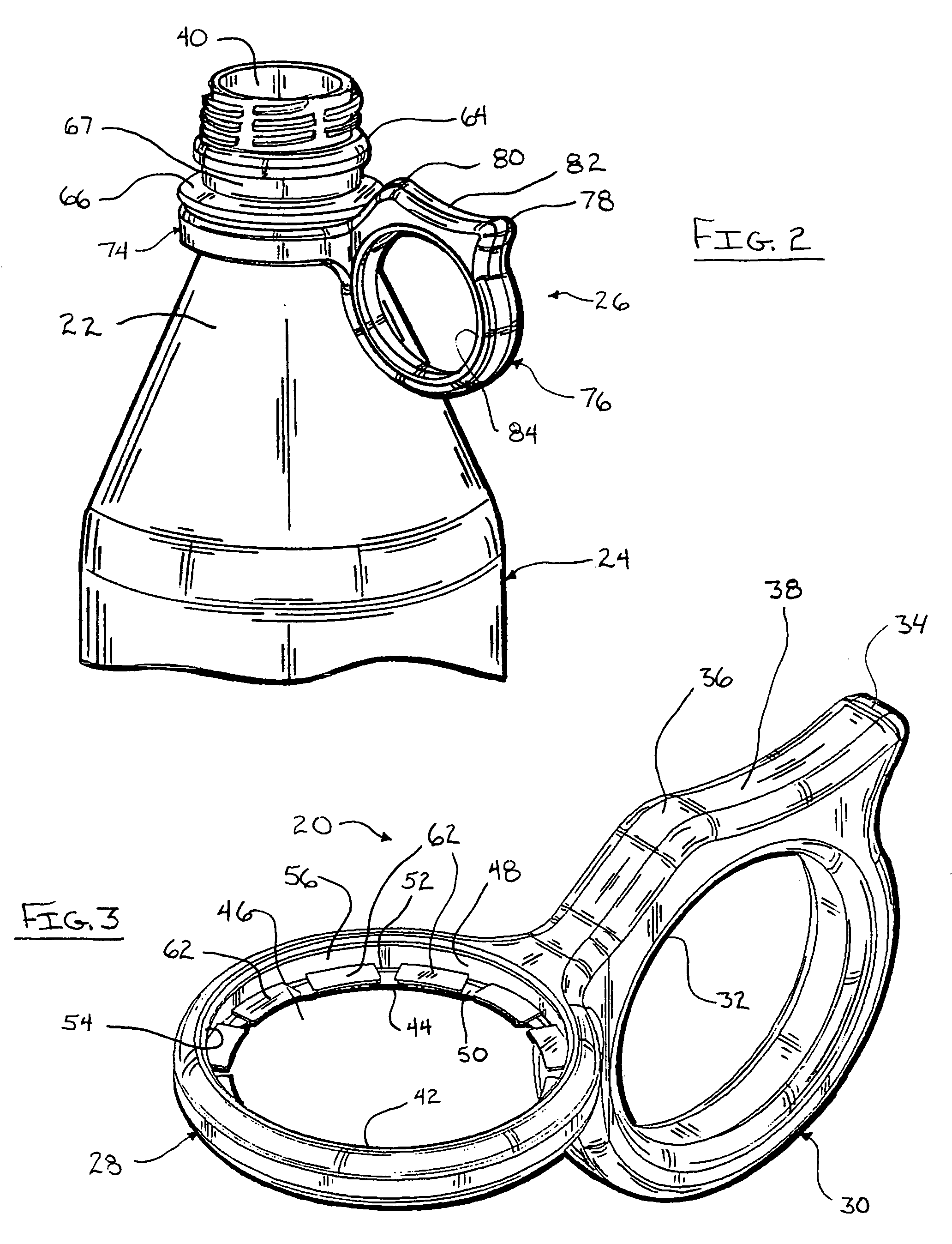 Ring handle for bottles