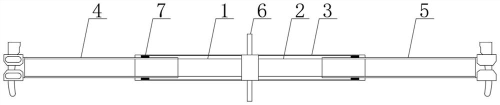 Length-adjustable ring buckle scaffold cross rod