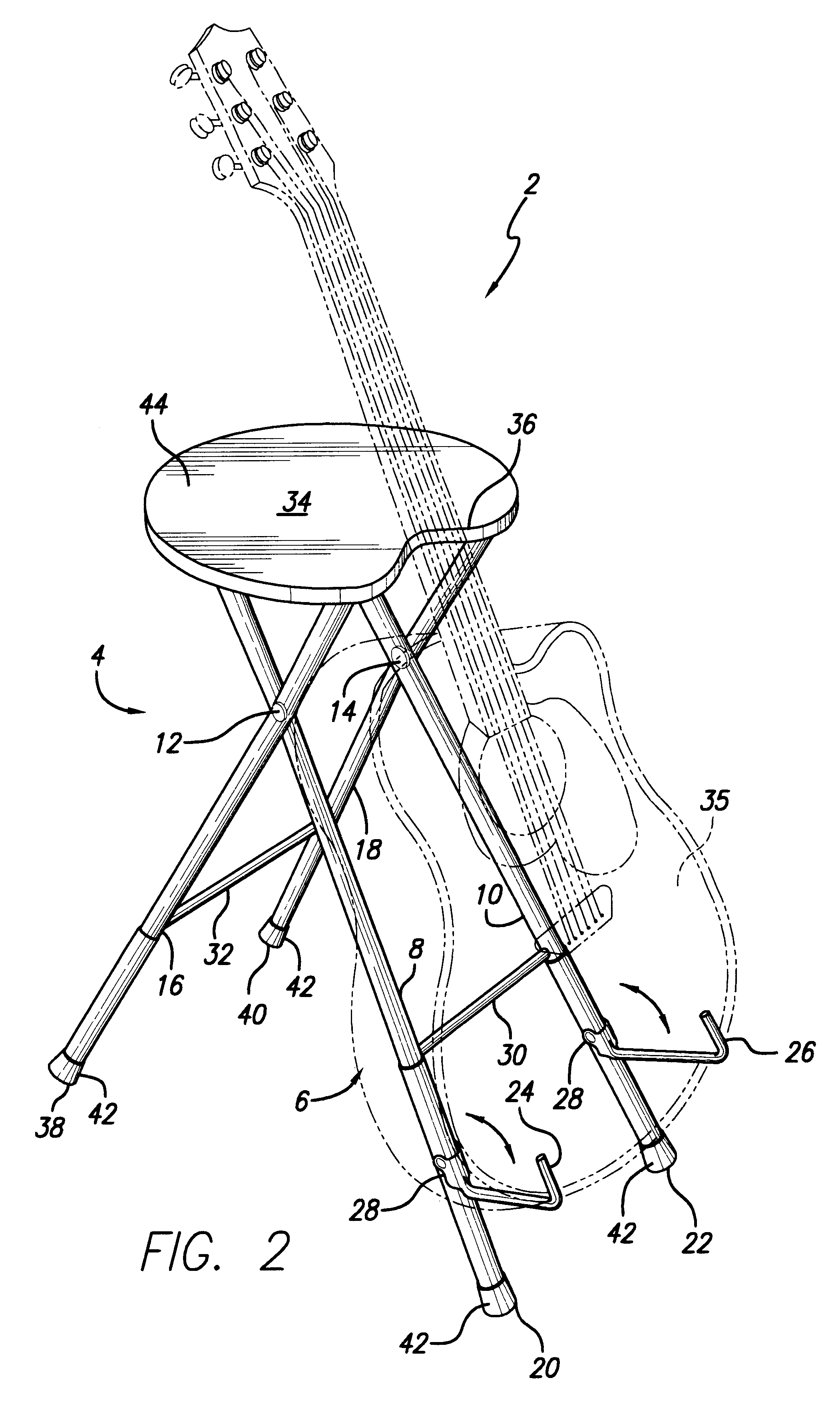 Foldable stool and stringed instrument stand