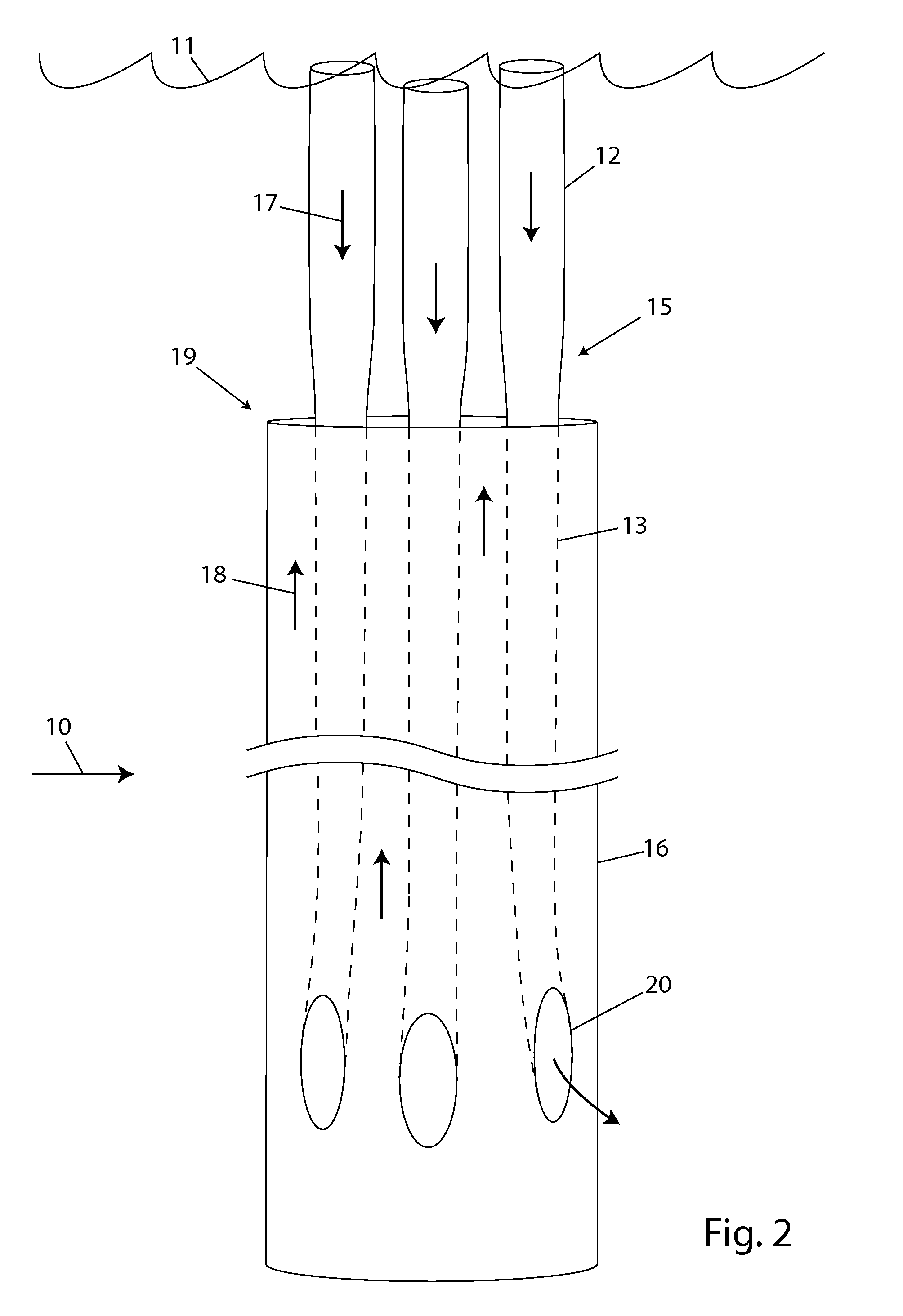 Heat exchange method of artificial upwelling