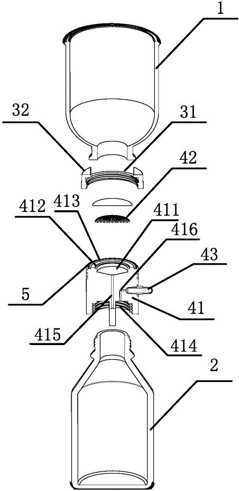 Vacuum filtering device