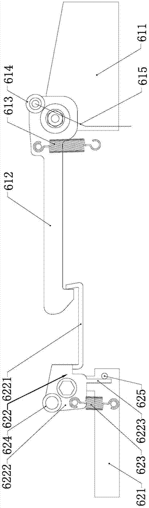 Longitudinal opening and closing type landing door opening protection device