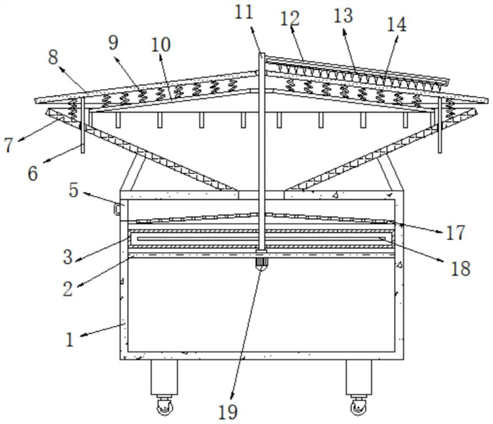 Rainfall collecting device for park and garden construction