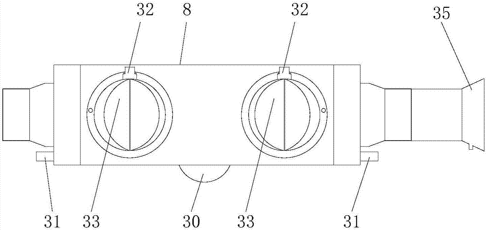 Automatic human-searching topped heating and cooling integrated air conditioner