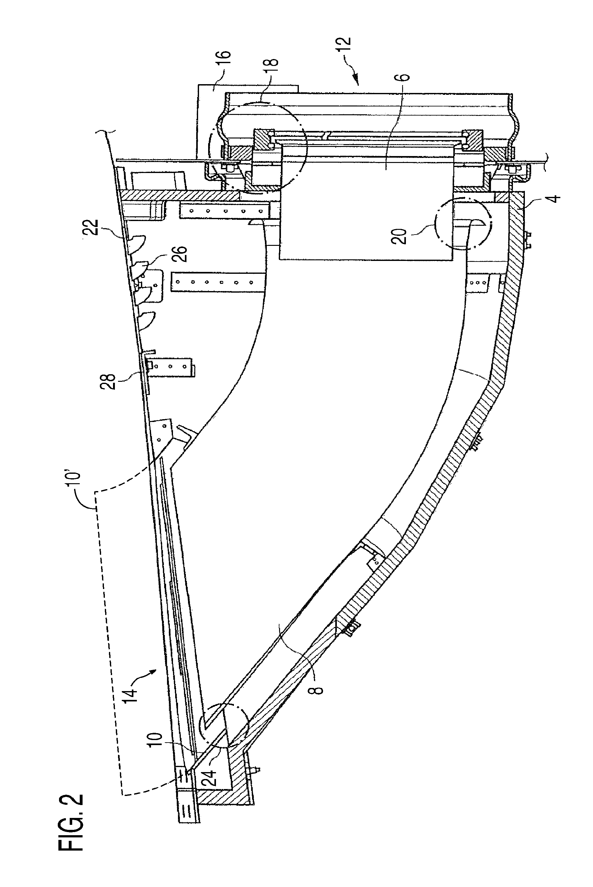 Device for cooling hot gas to be discharged from an aircraft