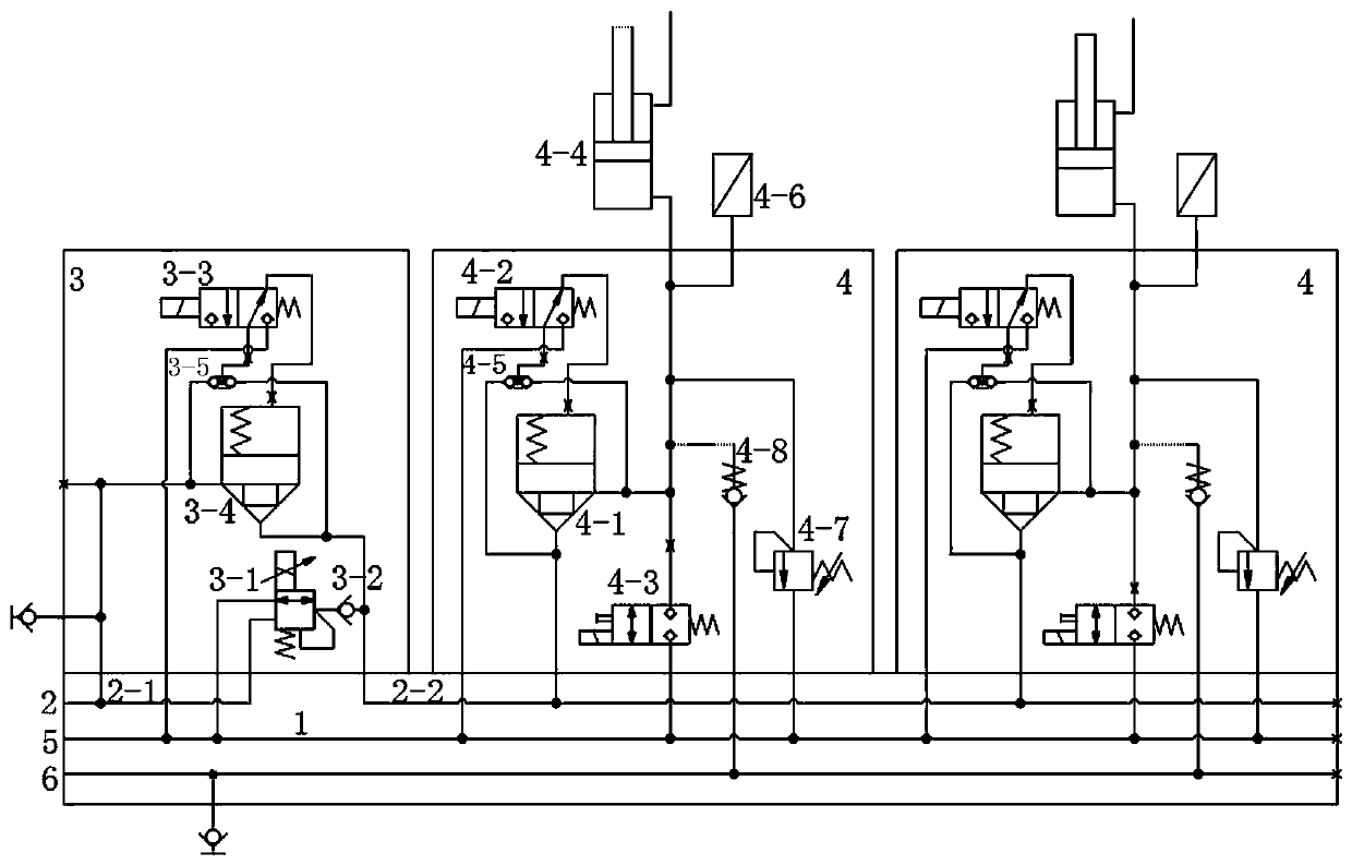 Split shield tunneling machine hydraulic pushing control valve set convenient to assemble and control method thereof