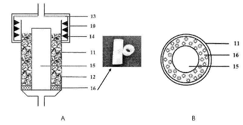 Method and device for preparing bone marrow mesenchymal stem cells-tube scaffold compound