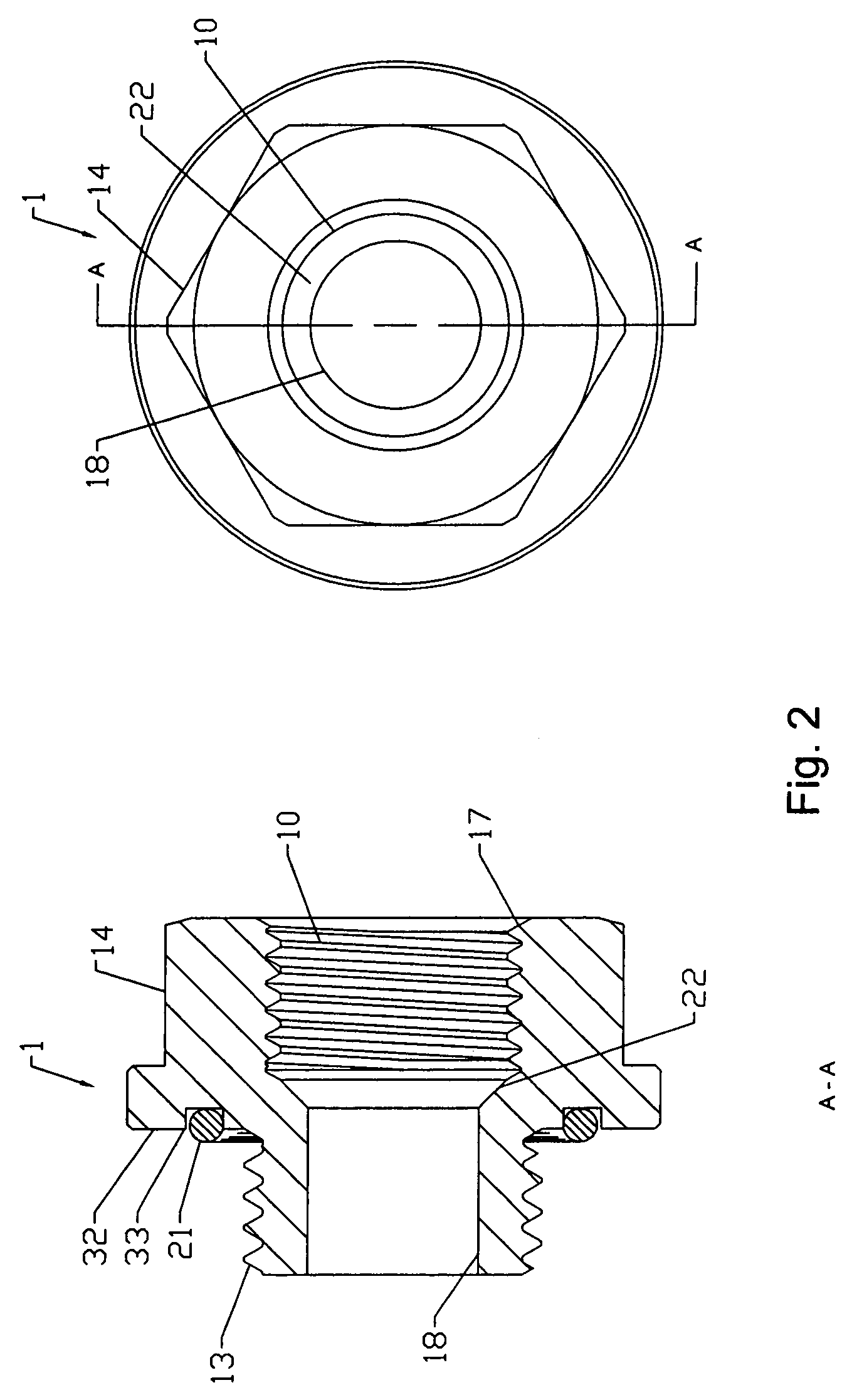 Two part oil or fluid drain plug with magnet