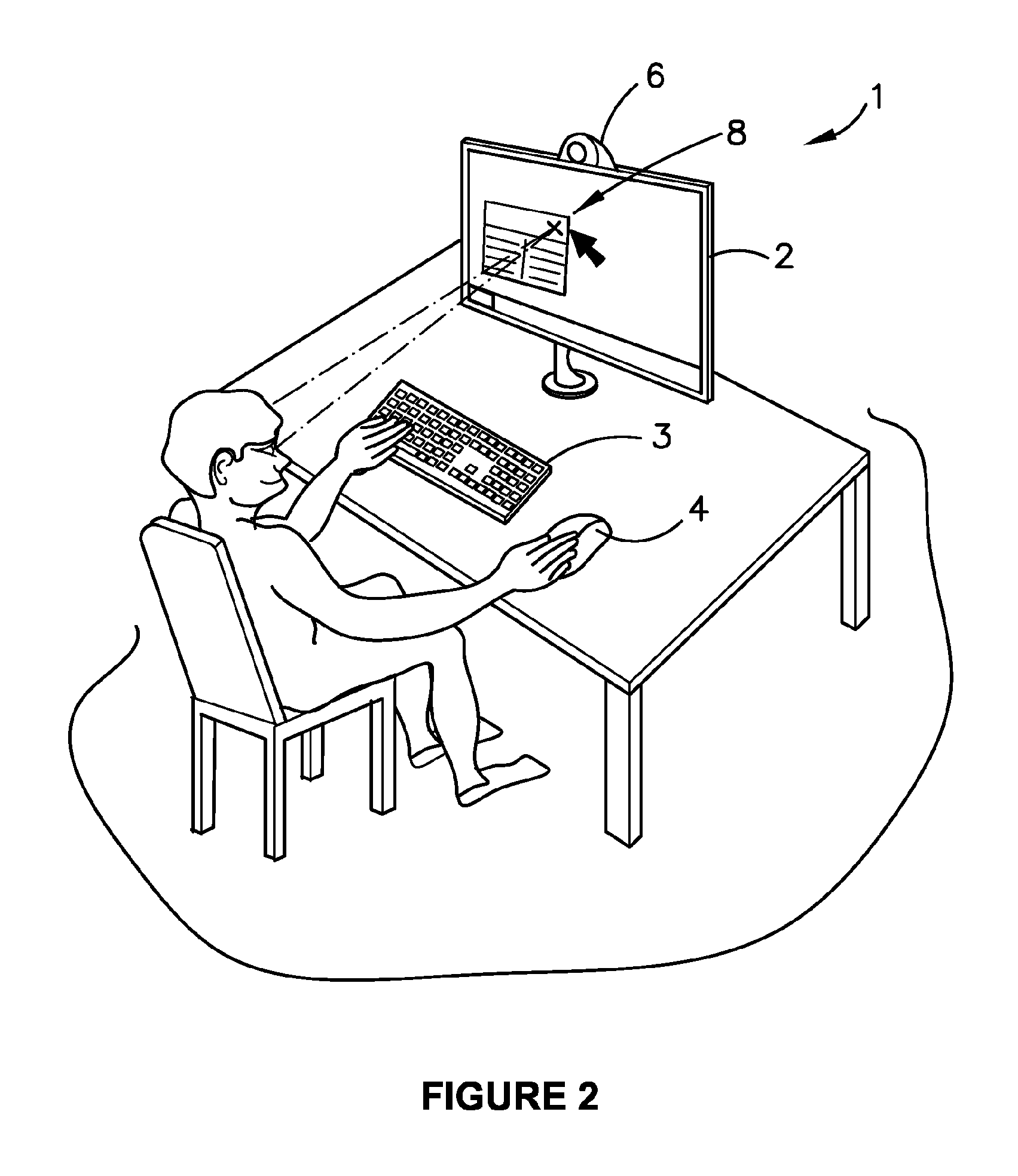 Automatic Calibration Of A Gaze Direction Algorithm From User Behavior