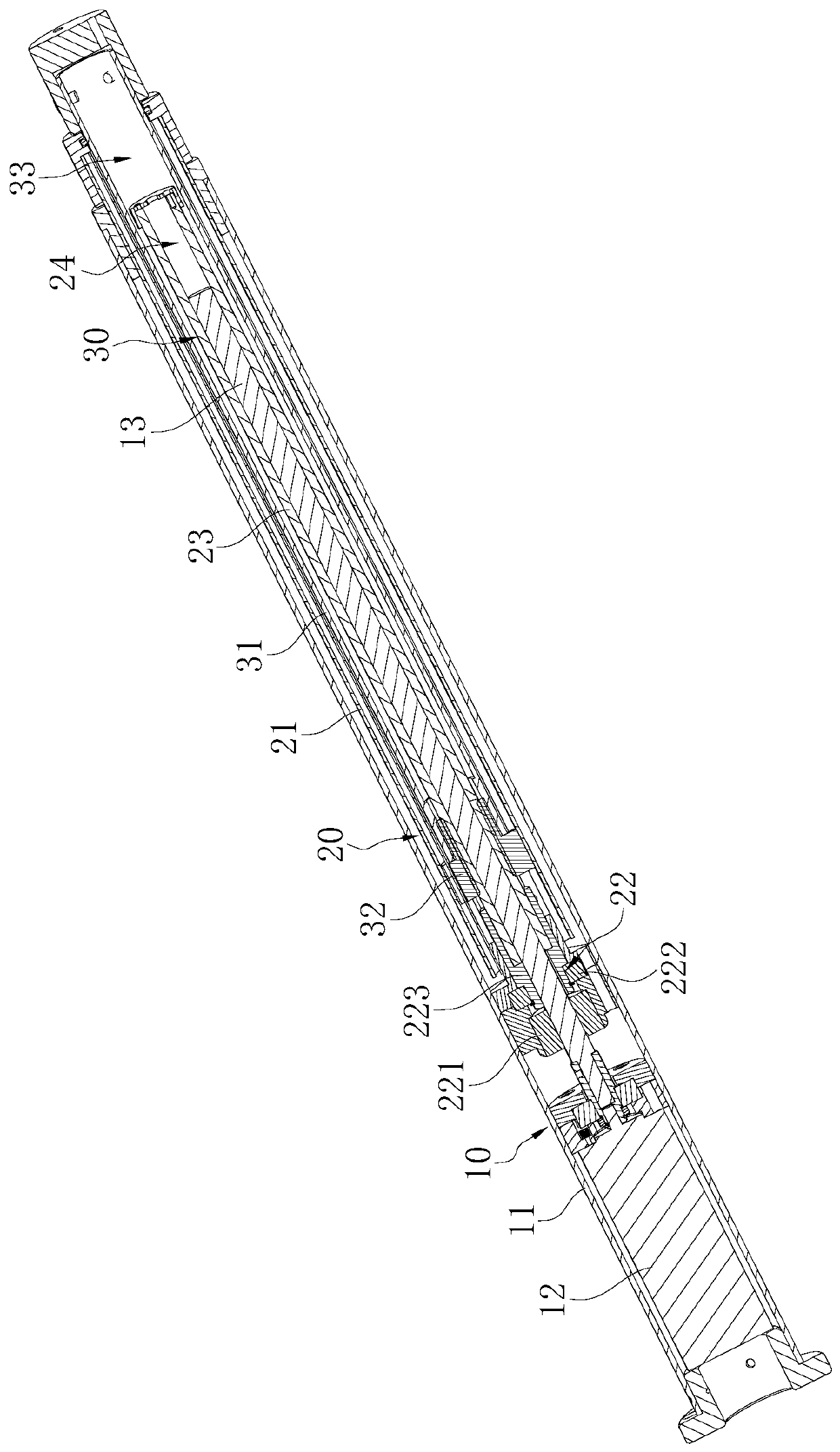 Multi-section electric push rod