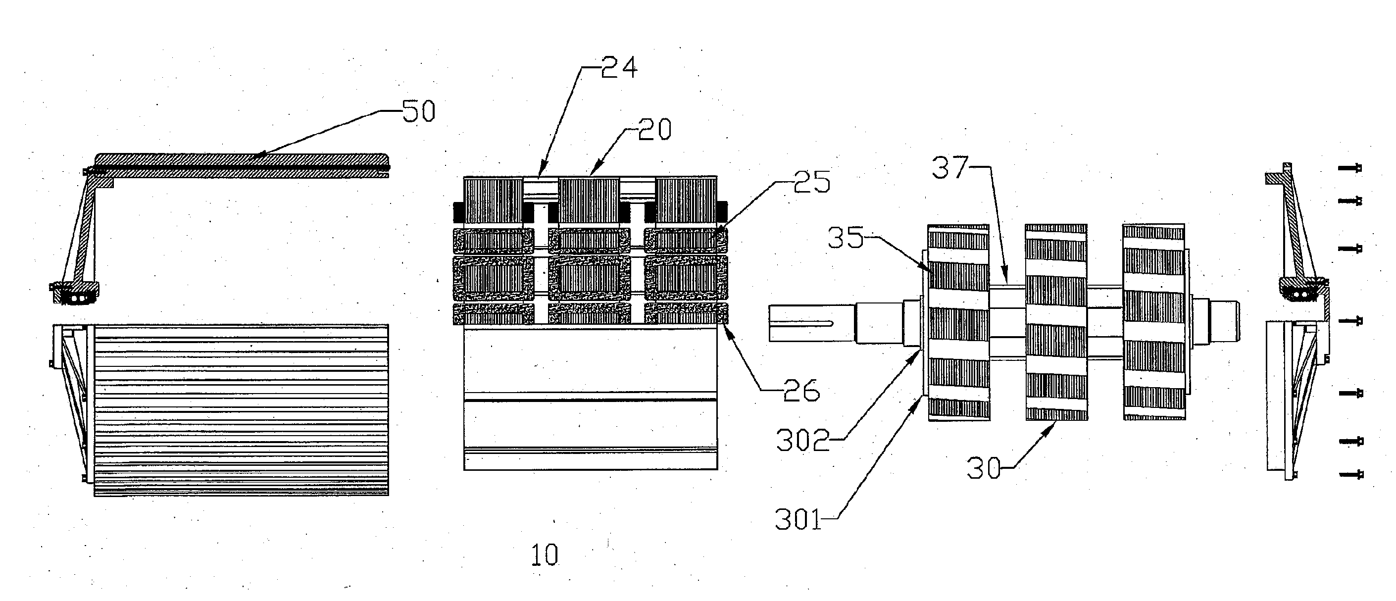 Multistage variable reluctance motor/generator