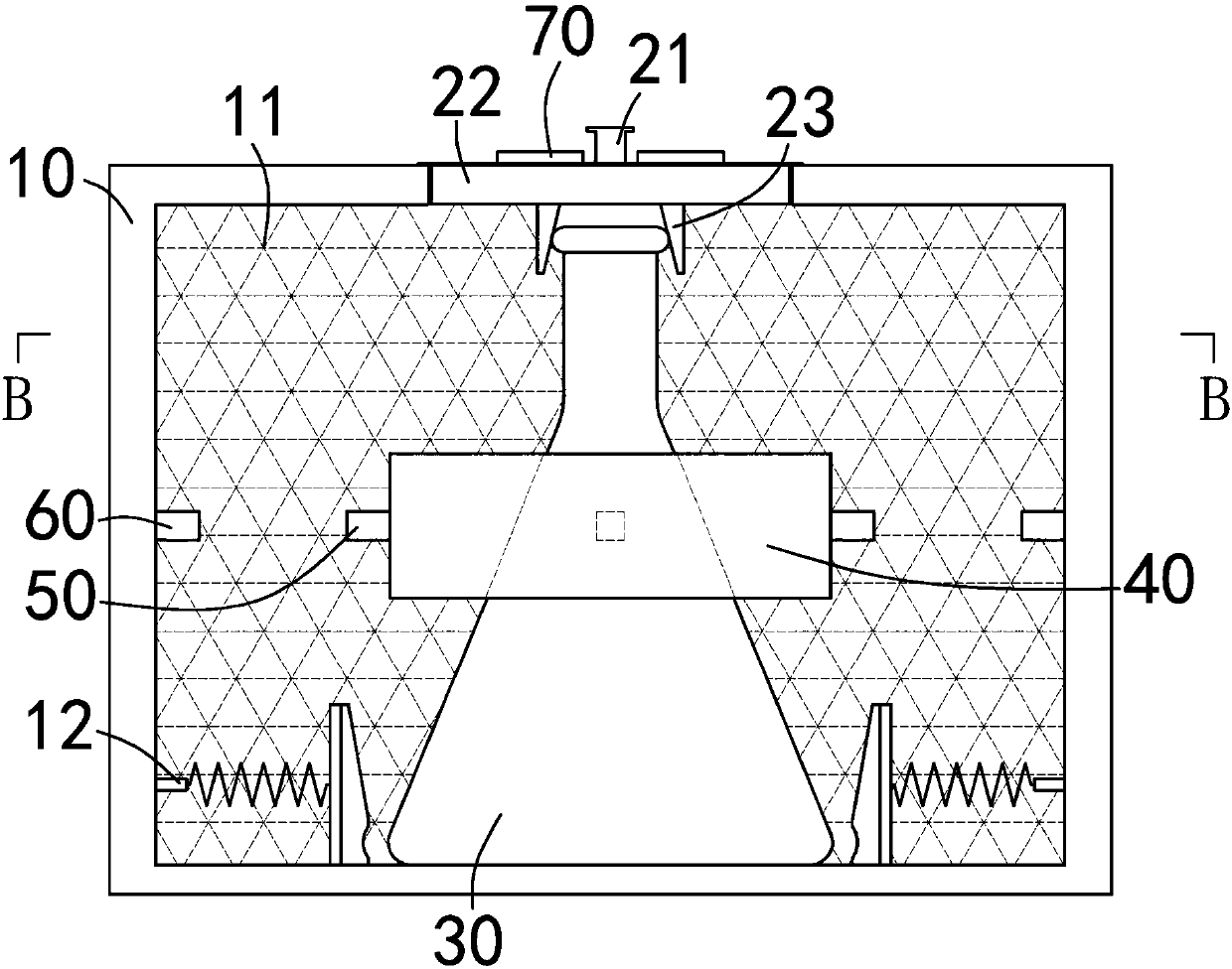 Anti-sloshing conical flask water bath system