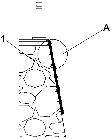 Construction method of ecological re-greening of high-steep side slope of river channel