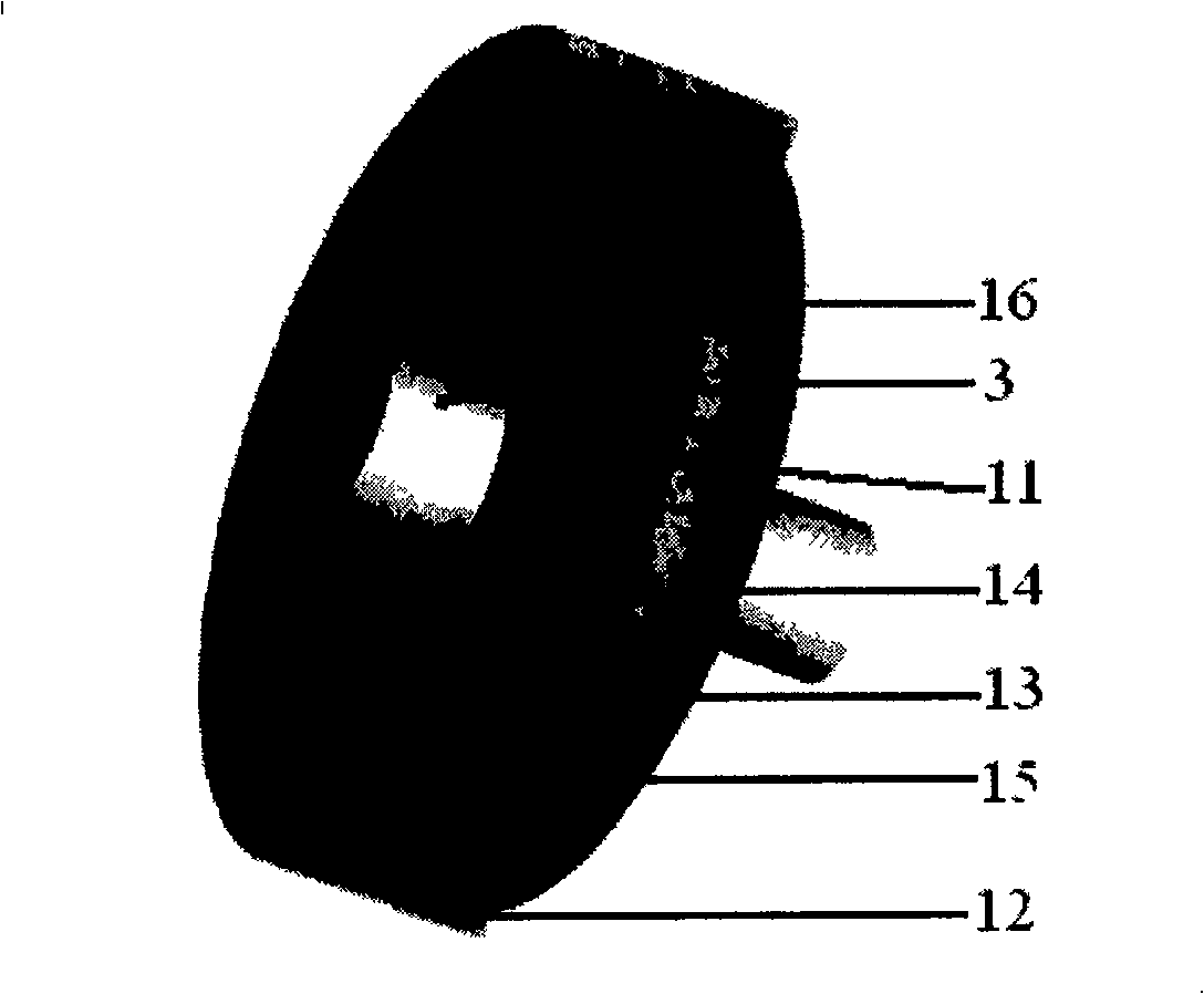 AC-DC radial-axial mixed magnetic bearing having three degrees of freedom and method for controlling the same