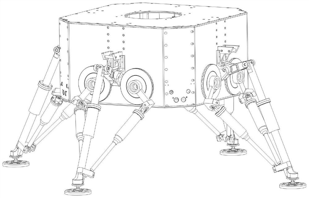 Automatic attitude-adjusting, landing, patrolling and launching integrated detector for besides-satellite complex environment