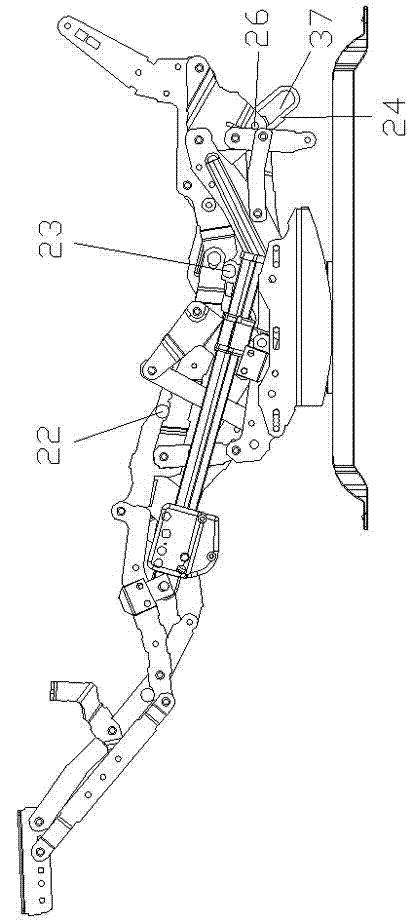 Electric mechanical extension device for movable sofa