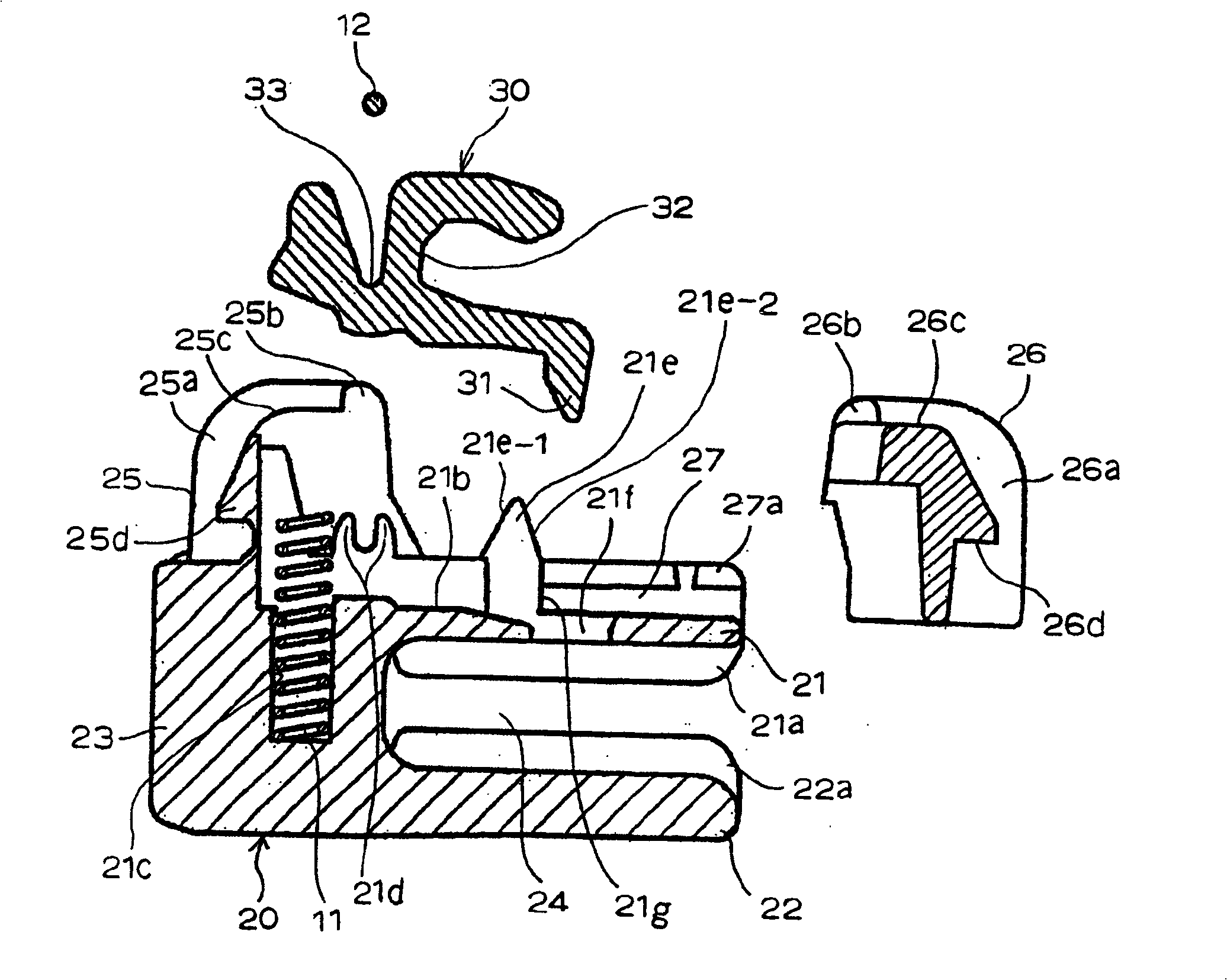 Slider for slide fastener with automatic stopper