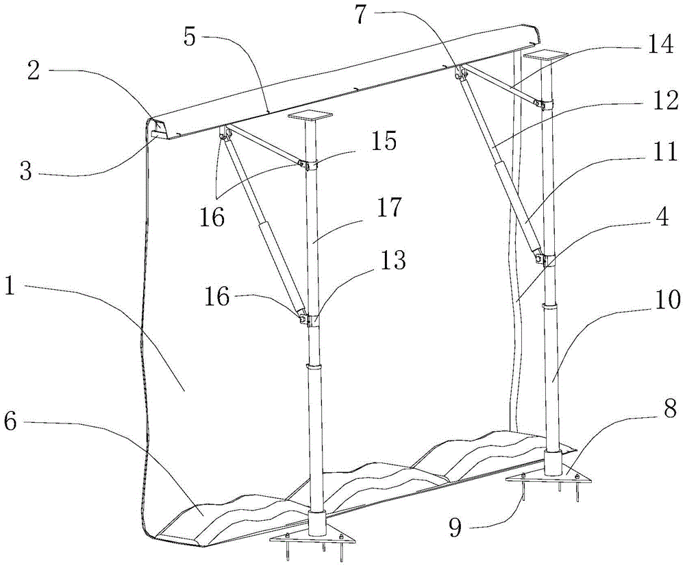 Roadside seal device for retaining roadways along goaf and application method thereof