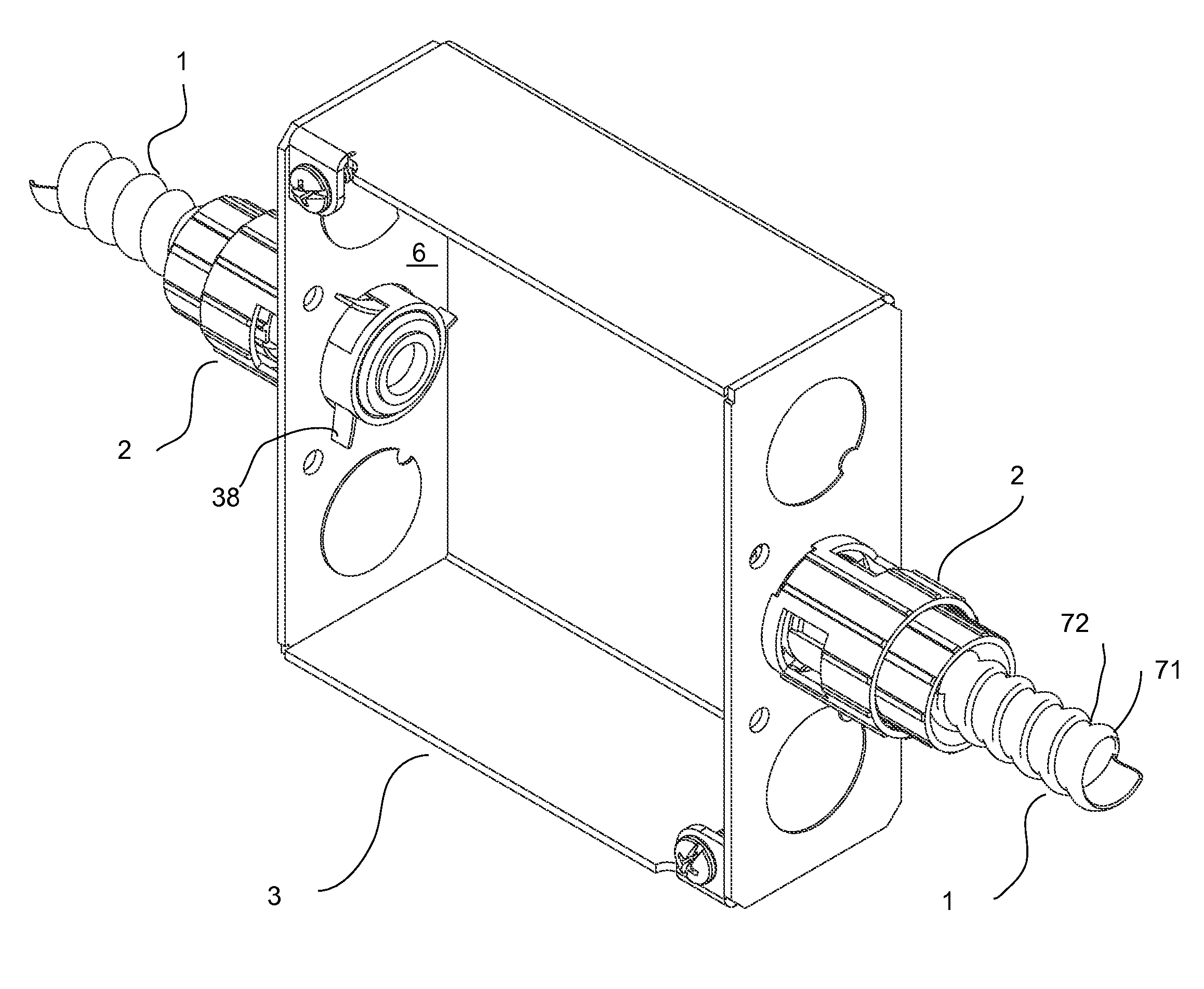 Spring lock electrical fitting