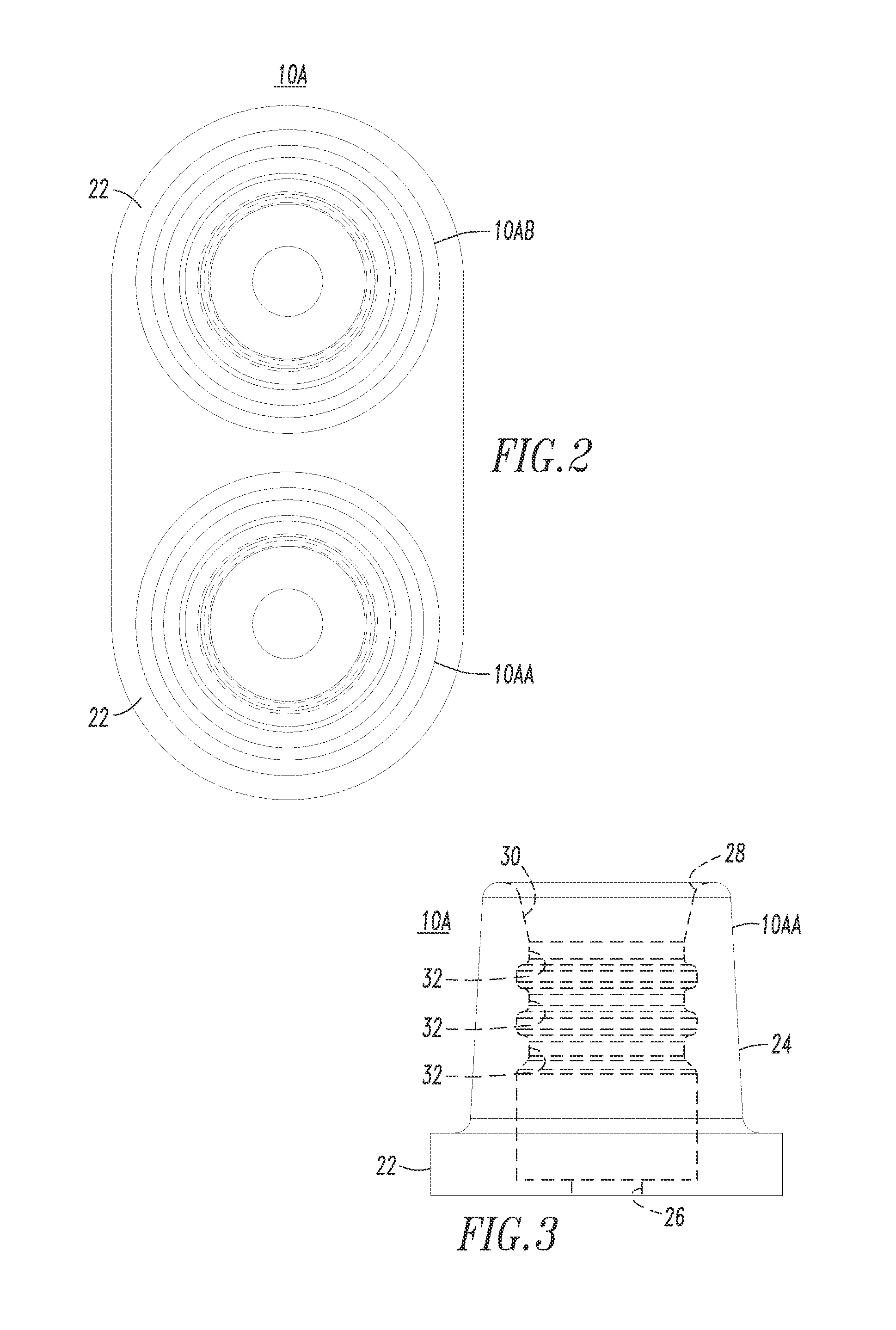 Plug-in circuit breaker assembly including insulative retainers