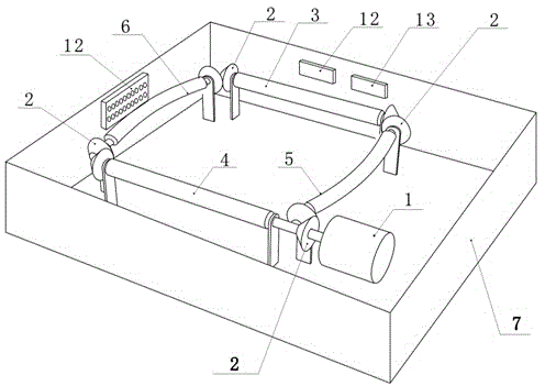 Electric foot wiping machine