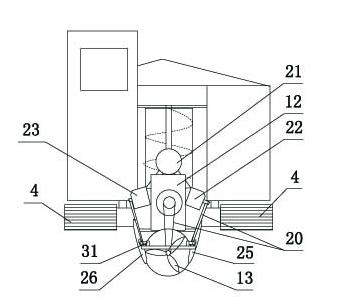 Self-propelled U-shaped trench earth ditching and lining integrated machine