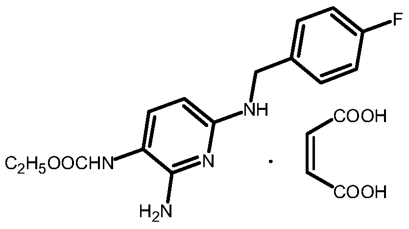 A kind of synthetic method of flupirtine maleate compound