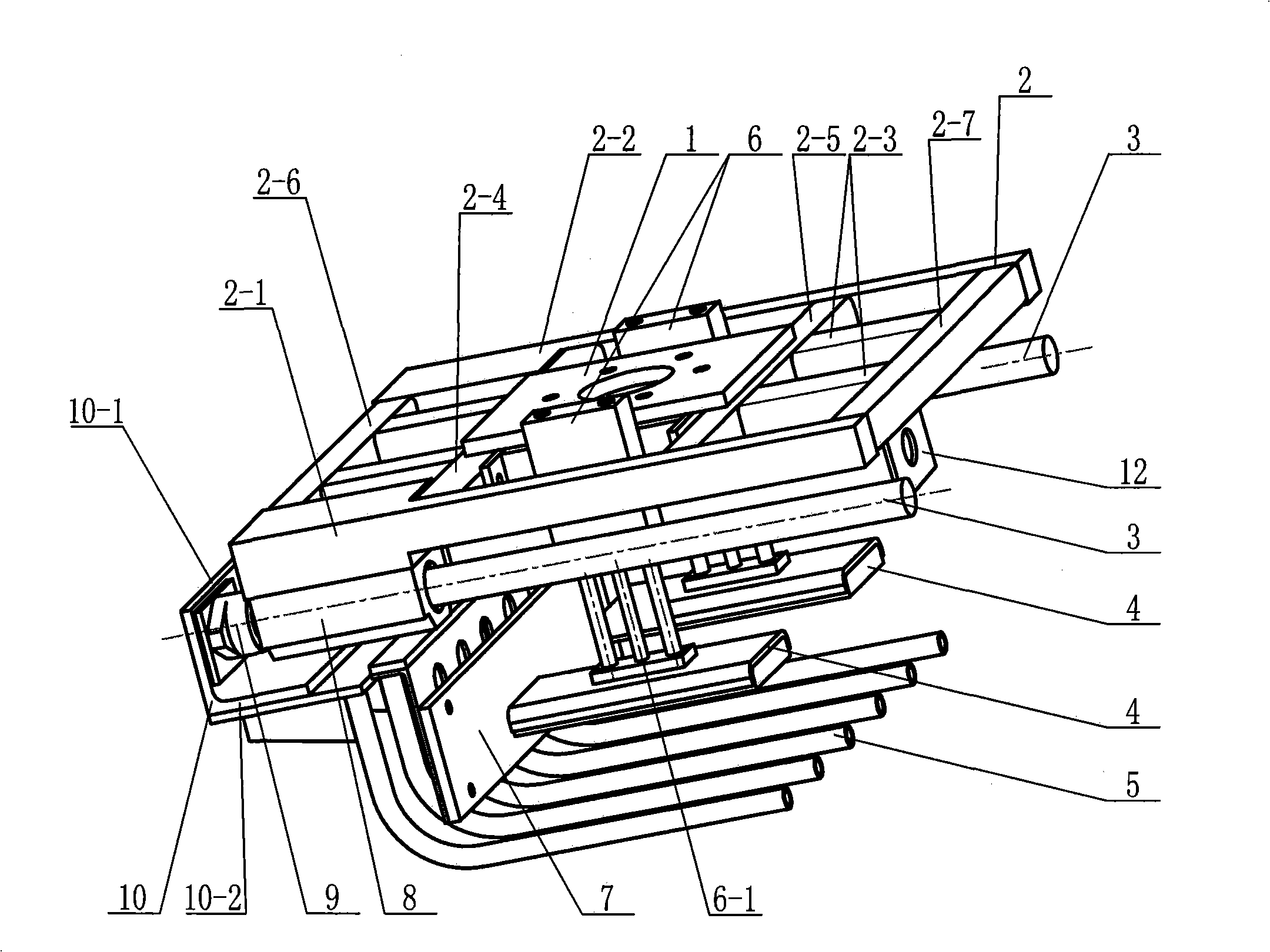 Holder fork parallel move type palletizing mechanical arm