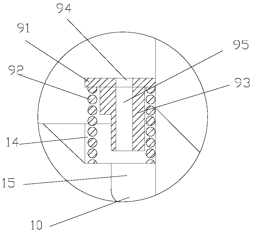 Axial variable-damping hydraulic bushing for automotive suspension