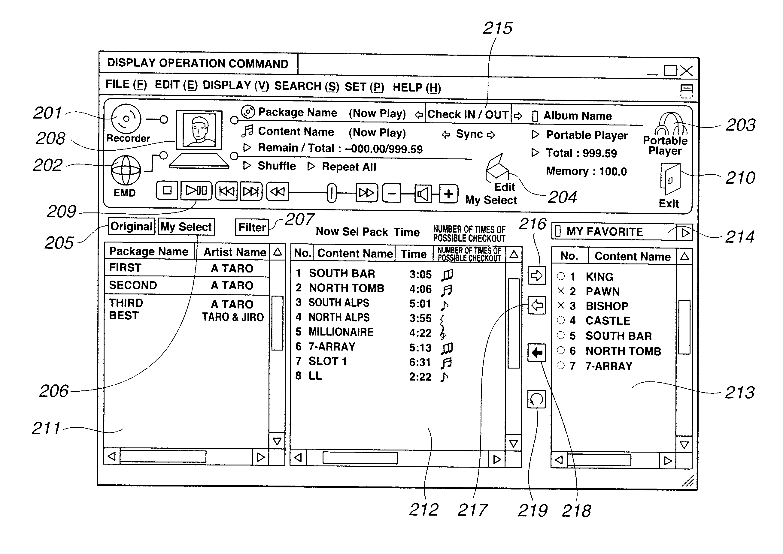 Contents furnishing system